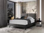 Boxspringbett CANDORIS Silber - Breite: 198 cm