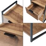 Beistelltisch Namsskogan Schwarz - Braun - Holzwerkstoff - Metall - 33 x 62 x 32 cm