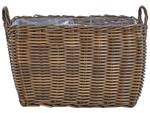 Outdoor Blumentopf ORMOS 2-tlg Braun - Polyrattan - 59 x 44 x 36 cm