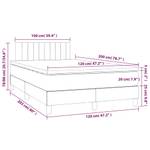 Boxspringbett 3017290-18 Grau - Holzwerkstoff - 120 x 88 x 203 cm