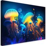 Canvas Bilder Neon Meer Abstraktion 90 x 60 cm