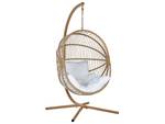 Hängesessel ACRI Beige - Weiß - Polyrattan - 98 x 197 x 120 cm