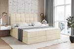 Boxspringbett BRUGO Beige - Breite: 200 cm - H4