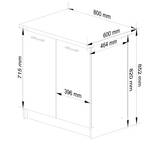 Meuble de Cuisine bas OLIWIA 80 2T Blanc