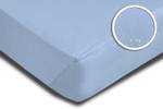 Spannbettlaken Jersey hellblau 200x200cm Blau - Textil - 200 x 25 x 200 cm