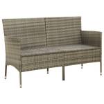 3-Sitzer-Gartensofa 3016400 Grau - Metall - Polyrattan - 134 x 84 x 56 cm