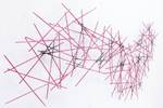 Wanddeko Metall Crossing the Void Pink - Metall - 111 x 64 x 3 cm