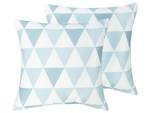 Kissen 2er Set TRIFOS Blau - Hellblau - Multicolor - Weiß - 40 x 10 cm