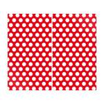 Herdabdeckplatten Punkte Rot 2-teilig Glas - 52 x 1 x 60 cm