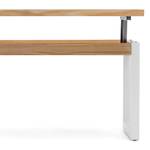Table Basse relevable 50x100 x52 BL-NA Blanc - Bois massif - Bois/Imitation - 100 x 52 x 50 cm
