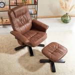 Fauteuil relax avec repose-pieds CHARLY Marron