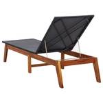 Gartenliege 46031 Schwarz - Kunststoff - Polyrattan - 60 x 86 x 200 cm