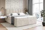 Boxspringbett mit Topper APO Ecru - Breite: 200 cm - H3