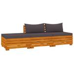 Garten-Lounge-Set (3-teilig) 3013017-23 Grau - Massivholz - Holzart/Dekor - 68 x 30 x 68 cm