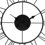 Horloge murale ronde Ø 92cm noir en fer Noir - Métal - 5 x 92 x 92 cm