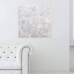 Acrylbild handgemalt Prunkvoll Grau - Massivholz - Textil - 80 x 80 x 4 cm