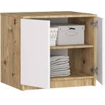 Surmeuble pour Armoire S60 2P CLP Chêne clair - Blanc