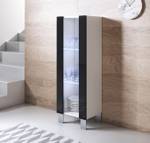 Vitrine Luke V2 Noir - Blanc - Hauteur : 138 cm