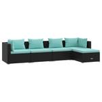 Garten-Lounge-Set (5-teilig) 3013632-9 Schwarz - Blau - Hellblau