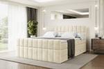 Boxspringbett MIAMI-Z KING Ecru - Breite: 200 cm