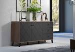 Sideboard Montez 3 Grau - Holzwerkstoff - 40 x 76 x 183 cm