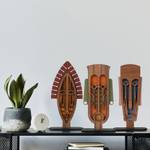 Holzskulptur Modern African figurine #41 Braun - Orange - Kunststoff - 14 x 31 x 1 cm