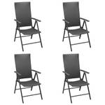 Salle à manger (lot de 5) 3060053 Noir - Bois manufacturé - Métal - Matière plastique - 79 x 74 x 79 cm