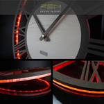 HOLZ 脴50cm RGB Wanduhr XL Retro LED 3D