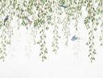 Fototapete Vögel in der freien Natur Grün - Naturfaser - Textil - 350 x 279 x 279 cm