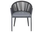 Chaise de jardin MILETO Gris - Métal - 55 x 77 x 46 cm