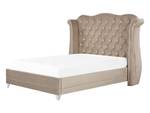 Lit double AYETTE Beige - Taupe - Largeur : 185 cm