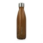 Isolierflasche 500 ml "Holz" Braun - Metall - 7 x 23 x 7 cm