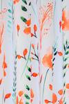 Vorhang orange Floral wei脽 K眉che