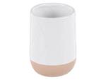 Set accessoires de salle de bain LEBU Beige - Blanc - Céramique - 13 x 34 x 13 cm