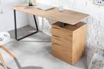 Schreibtisch STUDIO Braun - Holzwerkstoff - Massivholz - 160 x 77 x 49 cm