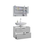 Mobilier de salle de bains Irma Blanc brillant - Blanc