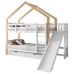 Etagenbett FunyZoom Ⅰ Beige - Weiß - Holzwerkstoff - Massivholz - Holzart/Dekor - 183 x 223 x 245 cm