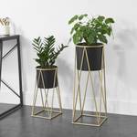 Set 2 Supports de Plantes Lennik Noir - Métal - 25 x 70 x 25 cm