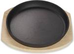 Servierpfanne EW-GE-1349 Schwarz - Holzwerkstoff - Metall - 25 x 3 x 25 cm