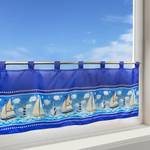 Scheibengardine Bistrogardine Segelboot Blau - Textil - 120 x 45 x 0 cm