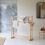 Handtuchhalter Balyss Beige - Bambus - 100 x 100 x 30 cm