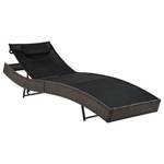 Chaise longue 296348 Marron - Matière plastique - Polyrotin - 70 x 92 x 213 cm