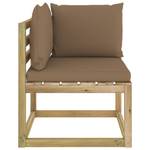 Ecksofa Grau - Massivholz - Holzart/Dekor - 64 x 70 x 64 cm