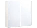 Bad-Spiegelschrank NAVARRA Silber - Weiß - 80 x 70 cm