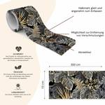 Bande Décorative FEUILLES Plantes Nature Beige - Noir - Marron - Gris - Papier - Textile - 10 x 300 x 300 cm