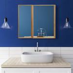 Armoire de salle de bain miroir 2 portes Marron - Bambou - 65 x 51 x 14 cm