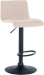 Tabouret de bar Branford Lot de 2 Crème - Textile