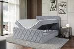 Boxspringbett LEPARO-Z Grau - Breite: 140 cm - H4