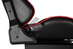 Racingchair Racing Cockpit LUMLRS03-BS- Schwarz - Metall - 130 x 110 x 55 cm