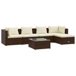 Garten-Lounge-Set (6-teilig) 3013632-8 Braun - Creme - Weiß